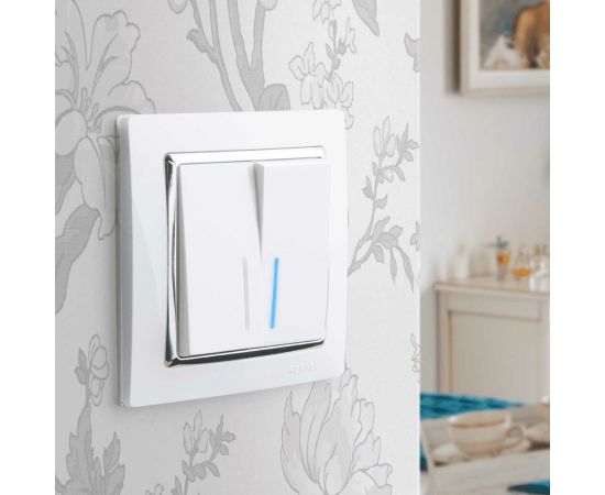 Рамка WERKEL W0011901 на 1 пост Snabb белый/хром a051657 – изображение 3