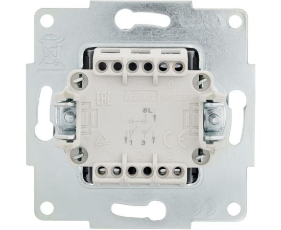 Двойной выключатель Lezard VESNA графит 742-3488-101 – изображение 3