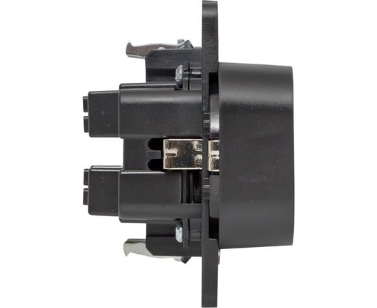 Механизм 2-местной розетки EKF Стокгольм с/з 16А черный с защитными шторками EYR16-128-20 – изображение 3