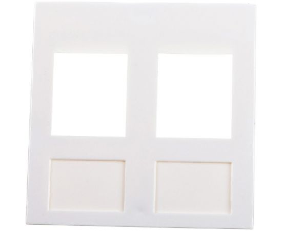 Вставка LANMASTER 45x45 на 2 кейстоуна, белая, LAN-SIP-24R-WH – изображение 3