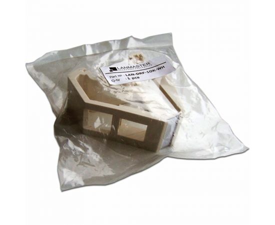 Рамка на DIN-рейку LANMASTER для установки модуля типа Keystone, белая LAN-DRF-1OK-WH – изображение 3