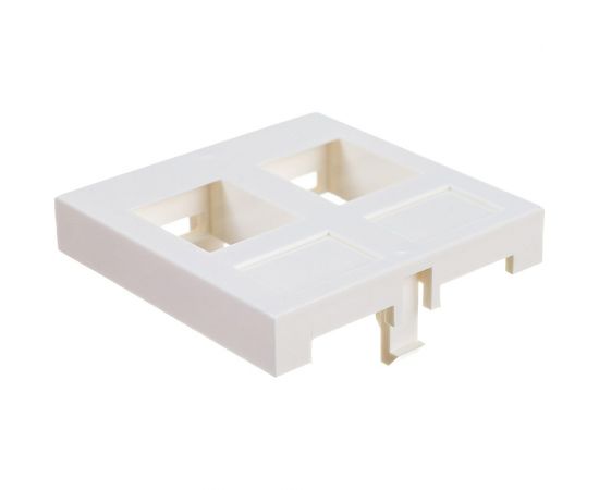 Вставка LANMASTER 45x45 на 2 кейстоуна, белая, LAN-SIP-24R-WH – изображение 4