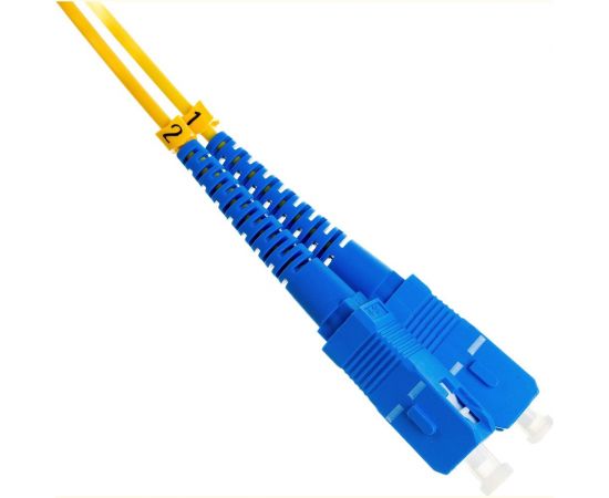 Волоконно-оптический шнур Hyperline FC-D2-9-LC/UR-SC/UR-H-2M-LSZH-YL патч-корд SM 9/125 28388 – изображение 4