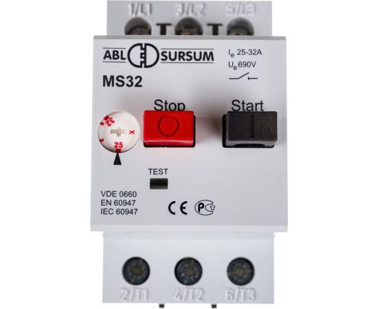 Автомат с регулируемой тепловой защитой ABL 25 - 32 А, 10 кА MS32 – изображение 4