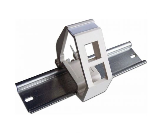 Рамка на DIN-рейку LANMASTER для установки модуля типа Keystone, белая LAN-DRF-1OK-WH – изображение 4
