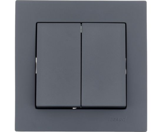 Двойной выключатель Lezard VESNA графит 742-3488-101 – изображение 4