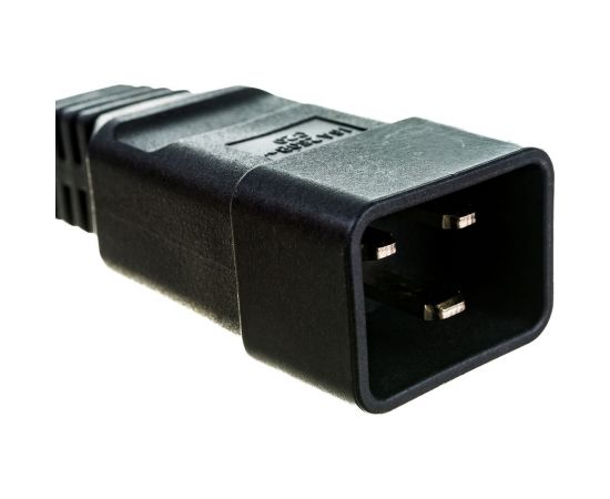 Кабель питания Hyperline PWC-IEC19-IEC20-1.8-BK IEC 320 C19 - IEC 320 C20 3x1.5, 16A, прямая вилка 47682 – изображение 4