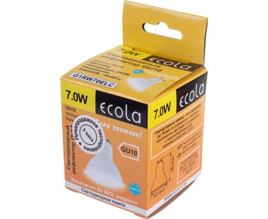 Светодиодная лампа Ecola Reflector GU10 LED 7,0W 220V 2800K 56x50 G1RW70ELC – изображение 4