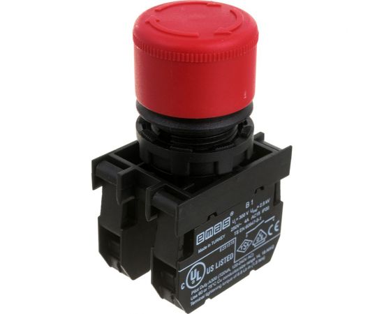 Аварийная кнопка Emas Грибок, возврат поворотом, 30мм 250В AC, 4А B102E30 – изображение 4