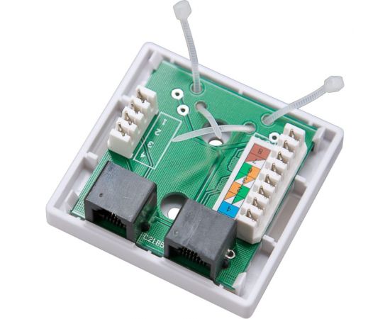 Комбинированная внешняя розетка REXANT RJ-45(8P-8C) + RJ-11(6P-4C), UTP 03-0120 – изображение 4
