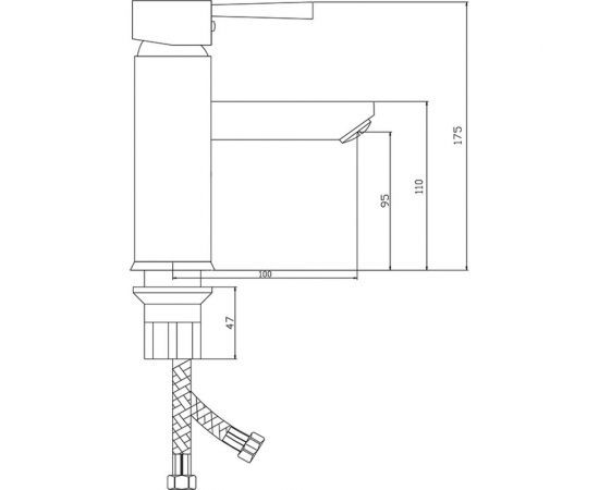 Смеситель для умывальника СЛАВЕН с литым изливом, одноручный СЛ-ОД-Д10 – изображение 5