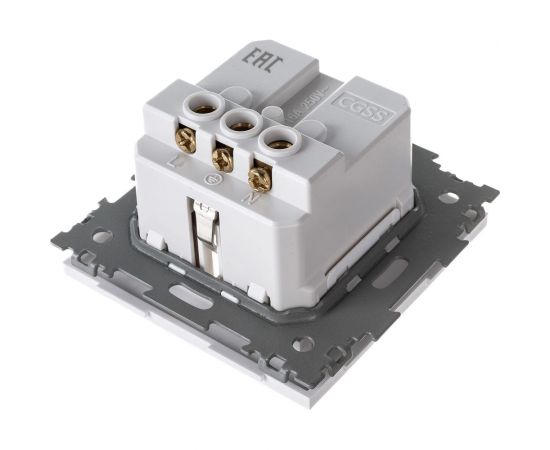 Электрическая розетка с заземлением CGSS 16А белая Практика PL-W160A-WCG – изображение 5