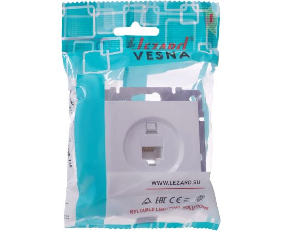 Компьютерная розетка Lezard VESNA белая 742-0288-139 – изображение 6