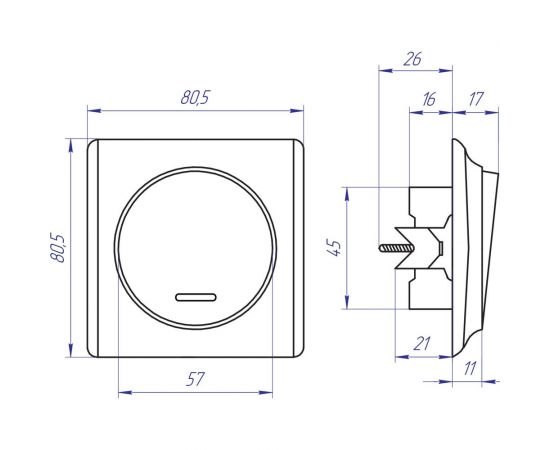 Одинарный выключатель с подсветкой OneKeyElectro, цвет белый 1E31701300 2172778 – изображение 6