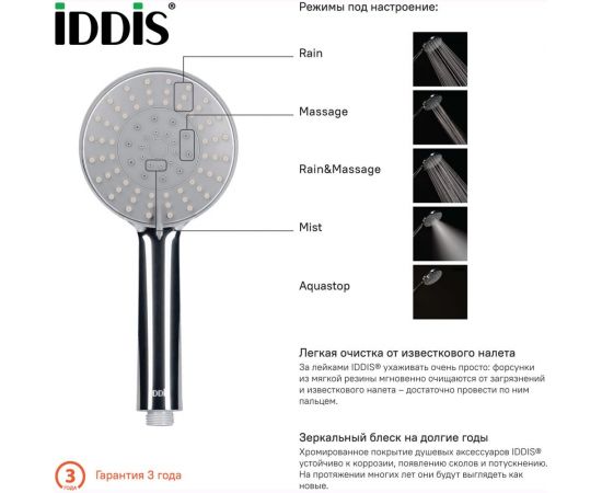 Душевая лейка IDDIS 060 ID 0605F00i19 – изображение 9