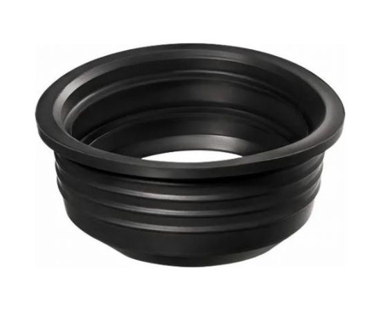 Переходная манжета Профитт d 110x123 сантехническая, канализационная, трехлепестковая, черная 2227565 