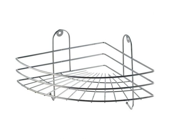 Полка DEL MARE 23х23х19 см, угловая, 1 ярус, с крючками SWR-18-01 