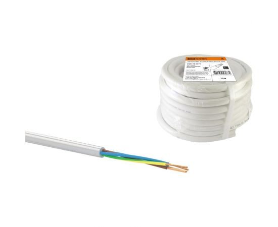 Провод TDM ПВС 4х1 ГОСТ 10м, белый SQ0118-0070 