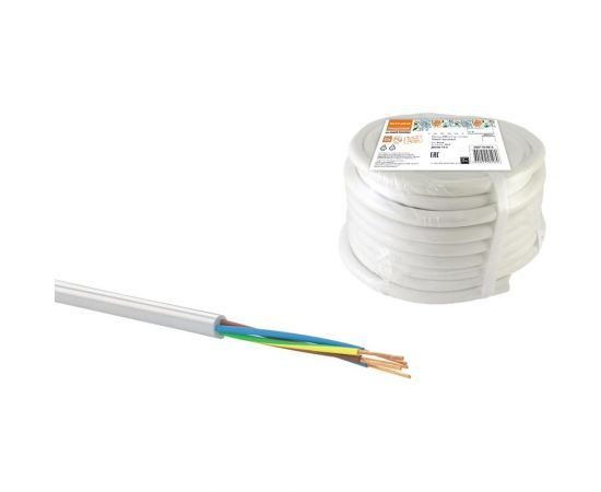 Провод TDM ПВСмб 5х1,5 10м, белый Народный SQ0118-0615 