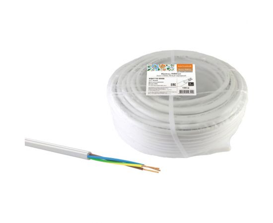 Провод TDM ПВСмб 3х2,5 100м, белый Народный SQ0118-0908 