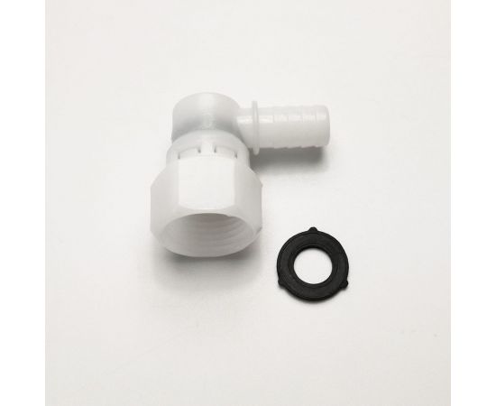 Поворотный штуцер / уголок для душевой кабины Профитт ВР 1/2"", под шланг 10 мм, пластиковый 1649755 