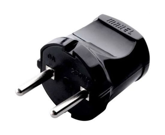 Электрическая вилка MAKEL без заземления, черный 10051 