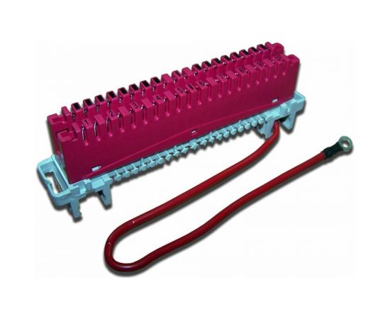 Плинт заземления LSA Profil, 10 пар, маркировка от 1 до 0 TWT-LSA10PG-DIS-10 