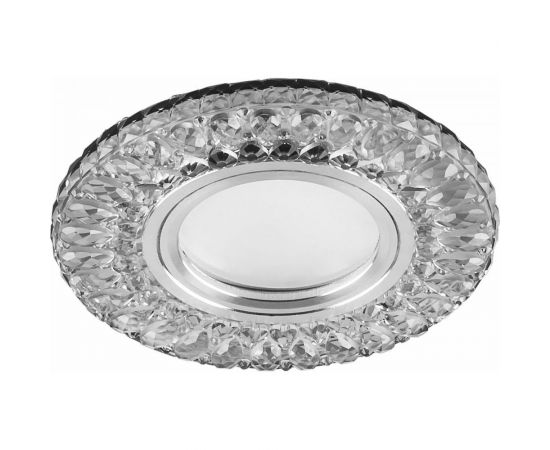 Встраиваемый потолочный светильник FERON со светодиод подсветкой, белый, хром, CD906 28849 