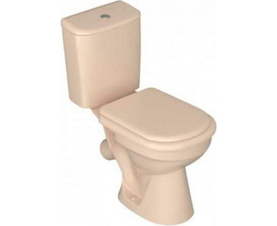 Унитаз-компакт KERAMIN РИВА косой выпуск, 1 режим, сиденье ПП, бежевый 460543 