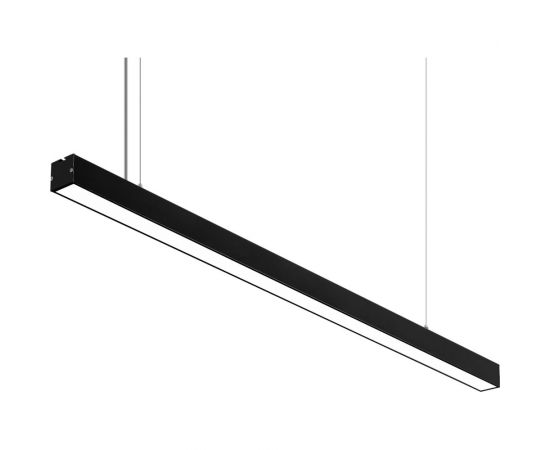 Линейный подвесной светодиодный светильник Apeyron 24Вт, ip40, 4x4х100 см, цвет - черный/ 30-10 