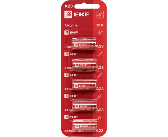 Алкалиновая батарейка EKF типа А23 для сигнализаций блистер 5шт. A23-BL5 