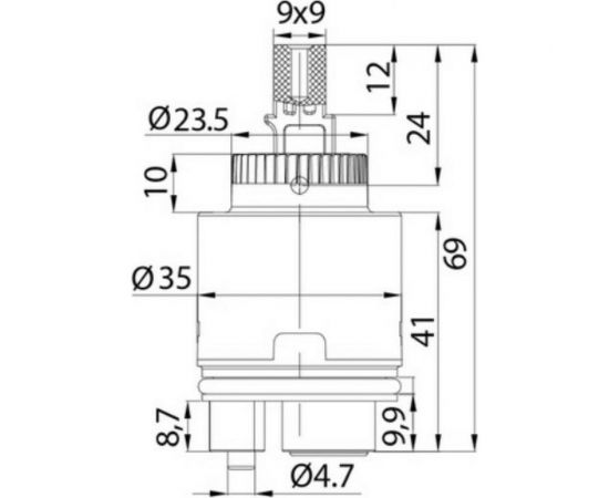 Керамический картридж для смесителя IDDIS 35 мм., с ножками 999C35H0SM – изображение 11