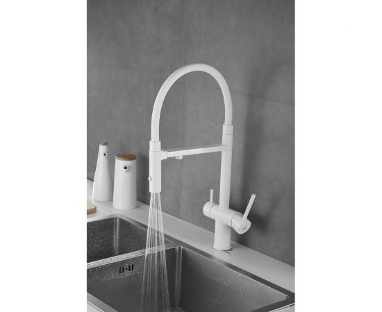 Смеситель для кухни ROSE с подключением к фильтру питьевой воды, белый R958C – изображение 12