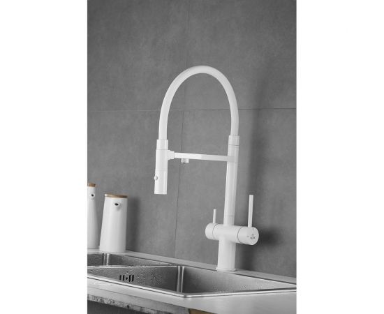 Смеситель для кухни ROSE с подключением к фильтру питьевой воды, белый R958C – изображение 19
