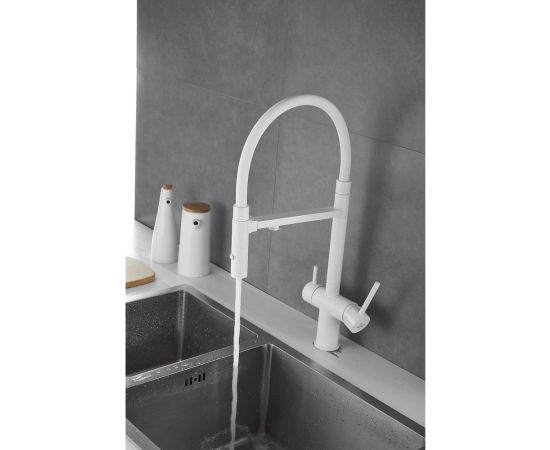 Смеситель для кухни ROSE с подключением к фильтру питьевой воды, белый R958C – изображение 20