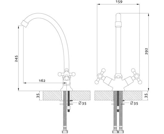 Смеситель Rossinka для кухни G02-71 – изображение 2