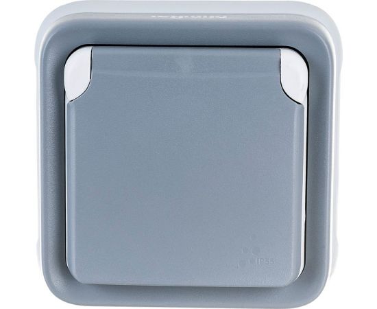 Розетка Legrand 1-м СП Plexo с защитной крышкой, с заземлением IP55 серая Leg 069833 125015 – изображение 2