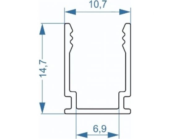 Алюминиевый профиль для гибкого неона ArdyLight ALS-8x16 anod 1.0 210043-1 – изображение 2
