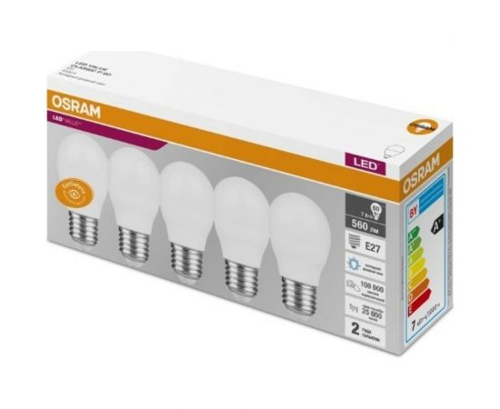 Светодиодная лампа Osram LVCLP60 7SW/865 230V E27 2X5 RU 4058075578258 – изображение 2