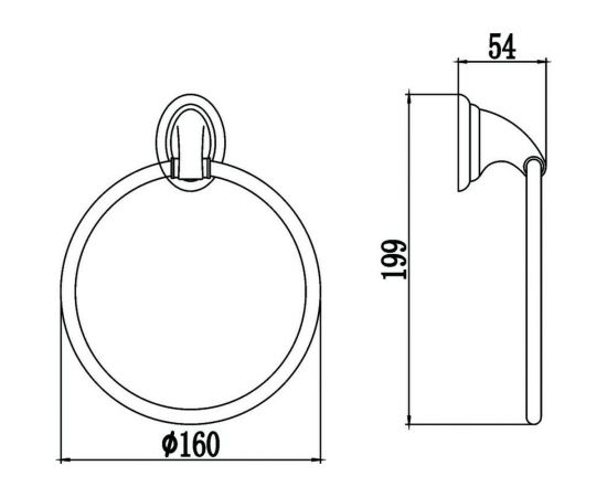 Держатель для полотенец Savol кольцевой S-003160 – изображение 2