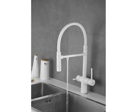 Смеситель для кухни ROSE с подключением к фильтру питьевой воды, белый R958C – изображение 2