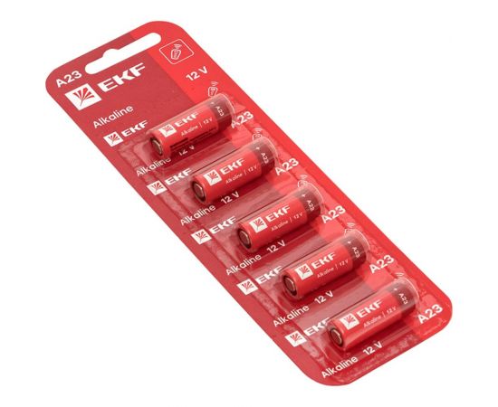 Алкалиновая батарейка EKF типа А23 для сигнализаций блистер 5шт. A23-BL5 – изображение 2