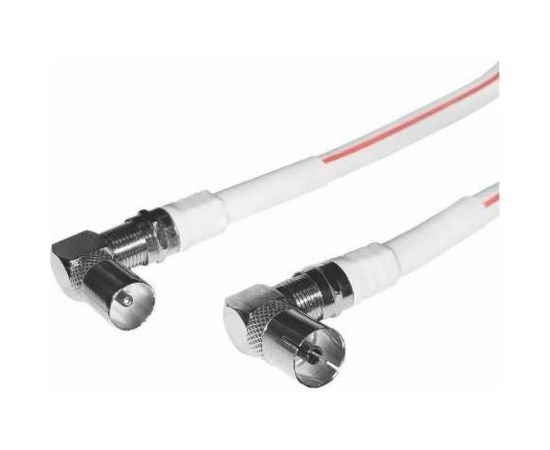 Коаксиальный телевизионный кабель DORI SAT-50 0,5 м F-разъем-F-разъем + TV-переходник 40736 – изображение 2