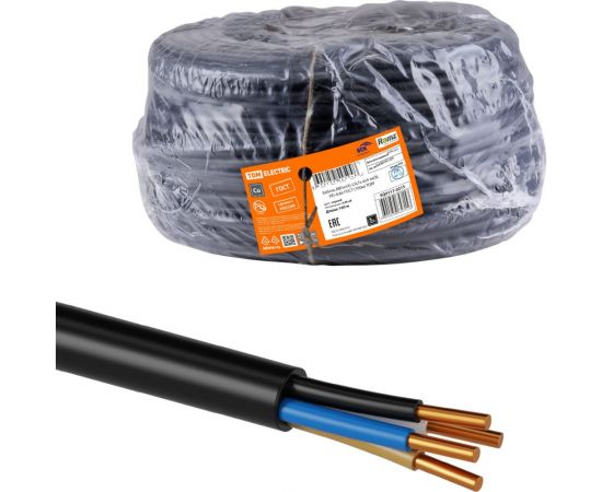 Кабель TDM ВВГнг(А)-LSLTx 4x4 ок(N, PE)-0,66 ГОСТ (100м) SQ0117-0215 – изображение 2