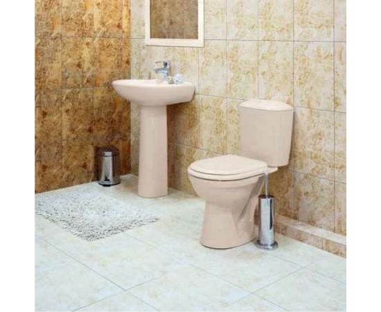 Унитаз-компакт KERAMIN РИВА косой выпуск, 1 режим, сиденье ПП, бежевый 460543 – изображение 2