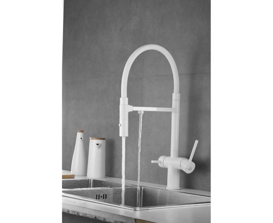 Смеситель для кухни ROSE с подключением к фильтру питьевой воды, белый R958C – изображение 25