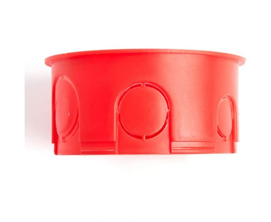 Монтажная коробка STEKKER EBX30-01-1-20-80 для сплошных стен, с крышкой, D80*40мм, IP20, красный (GE41007) 49003 – изображение 3