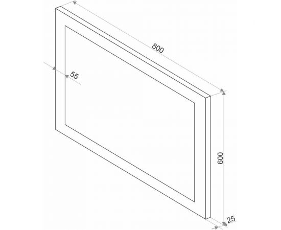 Зеркало с подсветкой и функцией антизапотевания Art&Max SOLI AM-Sol-800-600-DS-F-H – изображение 3