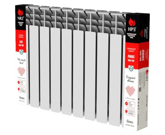 Алюминиевый радиатор Невинномысский Радиаторный Завод серия Люкс 10 секций 500/100 4603335720177 – изображение 3