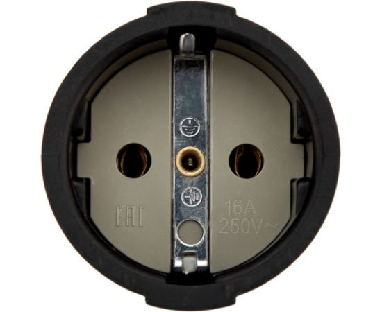 Разборная розетка Евро REXANT с заземлением 16А черная 11-8529 – изображение 3